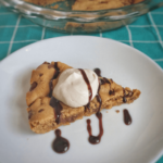 Chocolate Peanut Butter Cookie Pie ala mode