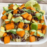 sweet potato black bean quinoa bowl