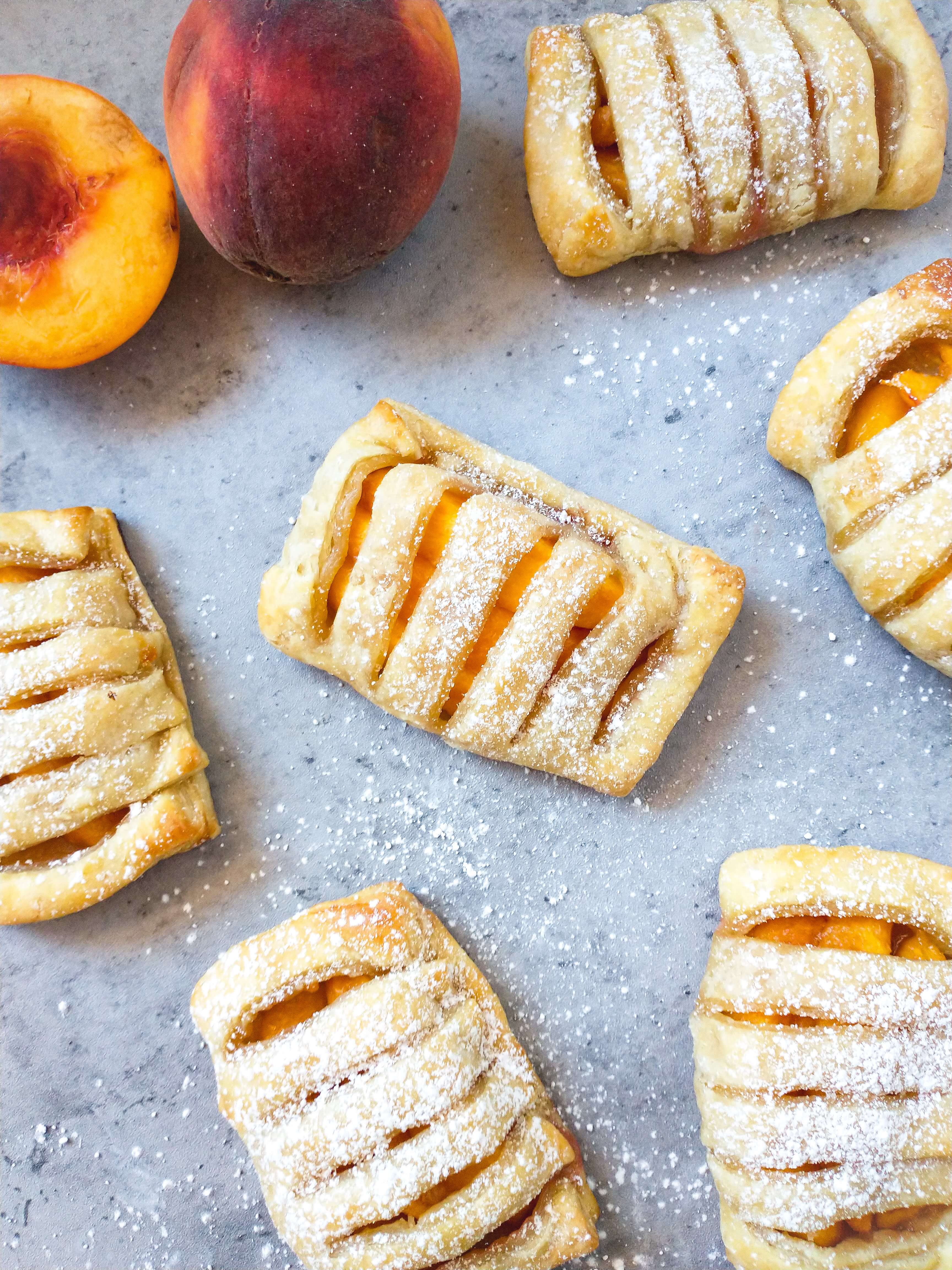easy fresh peach hand pastries
