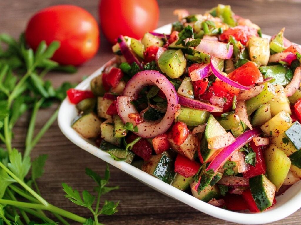 Turkish Shepherd Salad - Simply Scrumptious Eats
