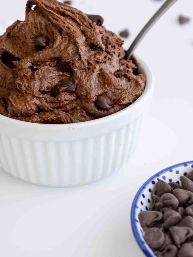 Easy No Bake Edible Brownie Batter