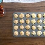 mini muffins in a muffin tin.