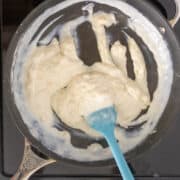 a roux in a pan.