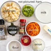 ingredients to make slow cooker ham and potato soup