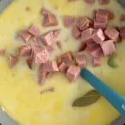 ham and potato soup in a crock pot.