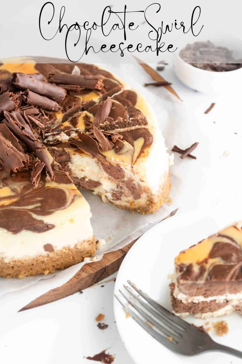 Chocolate Swirl Cheesecake Simply Scrumptious Eats
