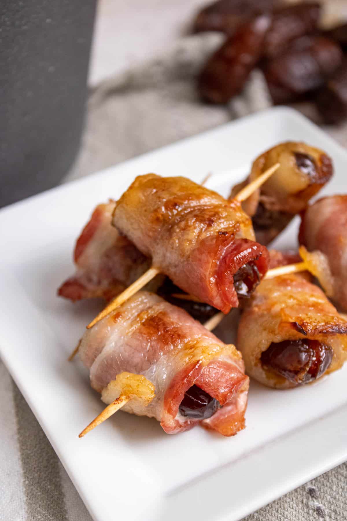 Bacon-Wrapped Dates in the Microwave