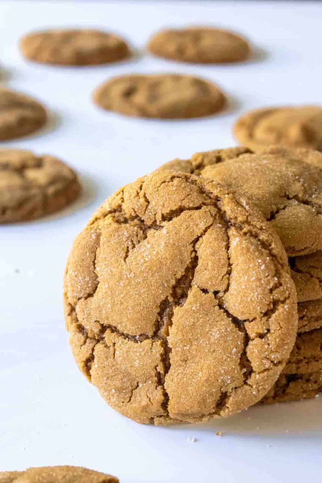 Ginger Molasses Crinkle Cookies