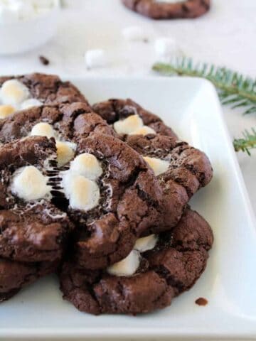 Hot Cocoa Cookies on a plate.