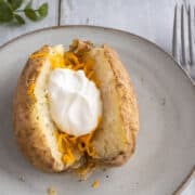Microwave Baked Potato - Simply Scrumptious Eats
