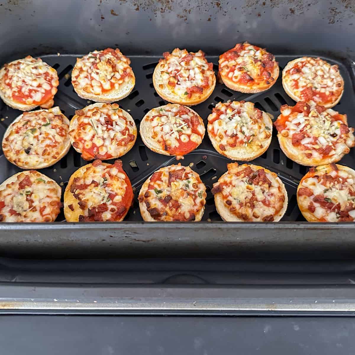 Air fried bagel bites.