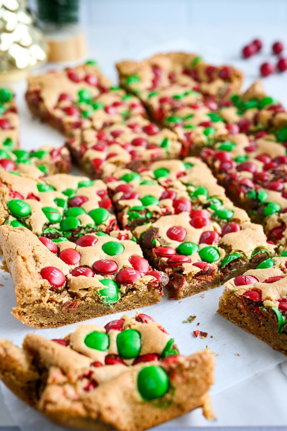 Pan of cookie bars.