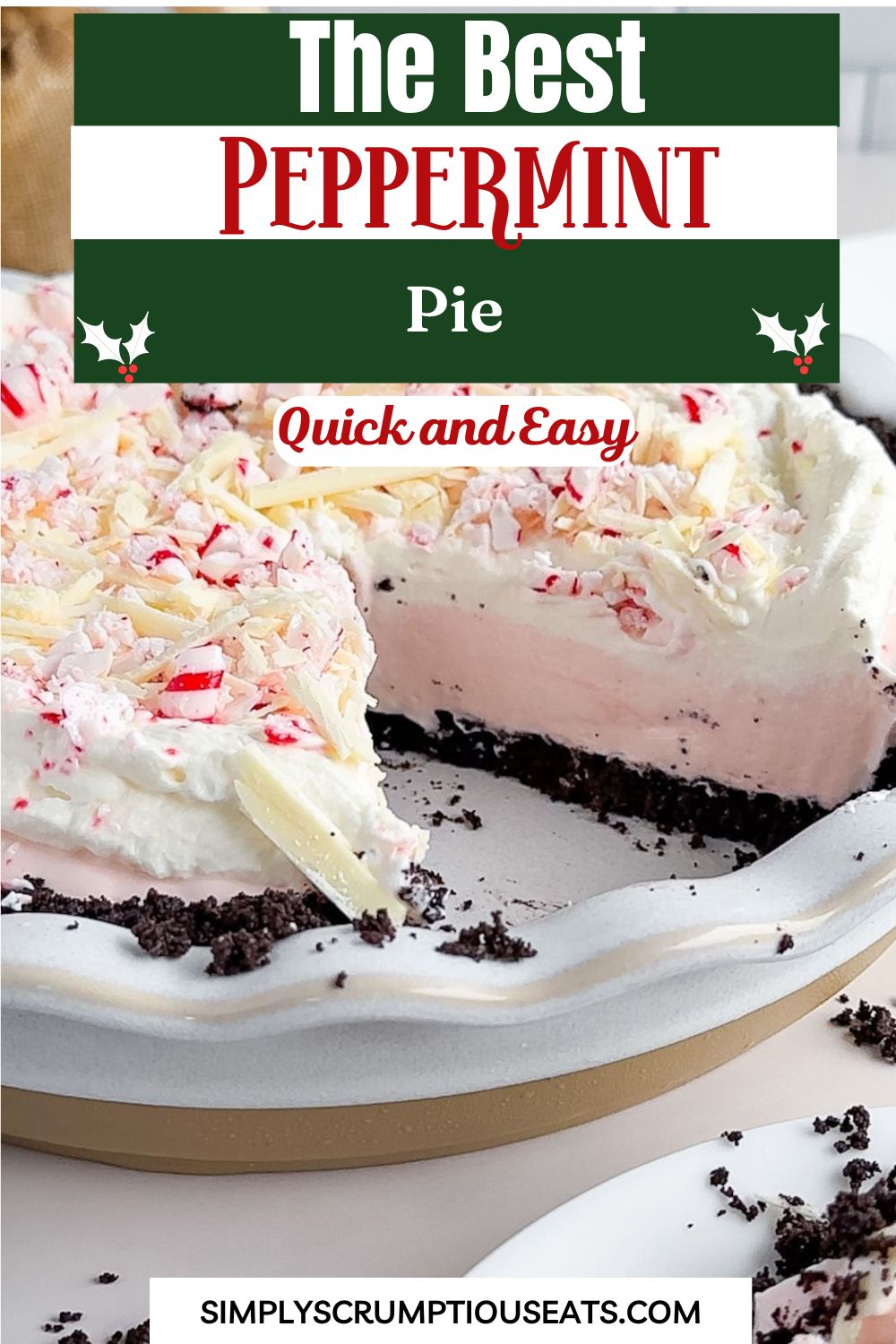 Peppermint Pie - Simply Scrumptious Eats
