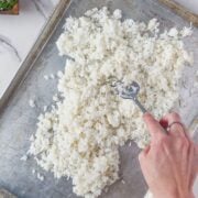 Flavoring rice for sushi.