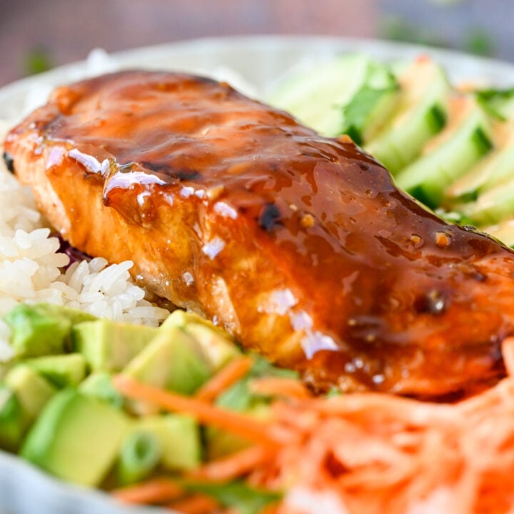 Tasty teriyaki salmon.