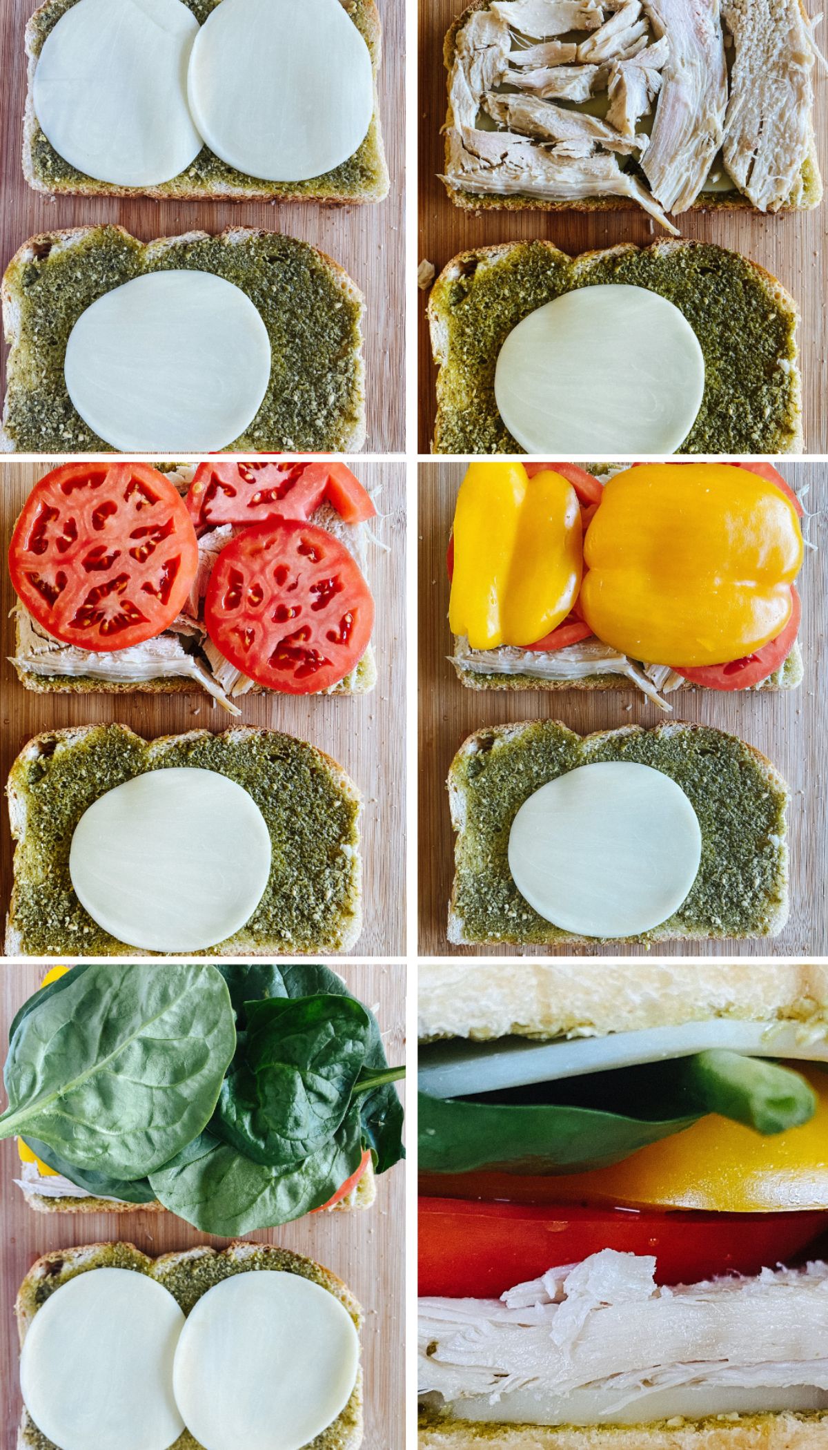 step by step process on making a panini.