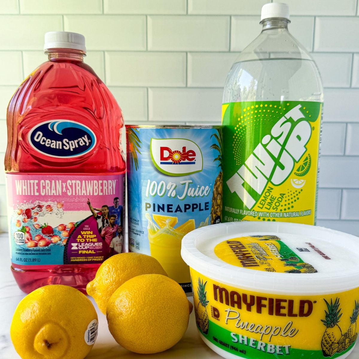 Ingredients for spring punch.