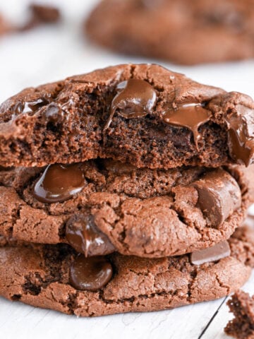 Delicious triple chocolate chip cookies.
