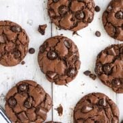 Delicious triple chocolate chip cookies.