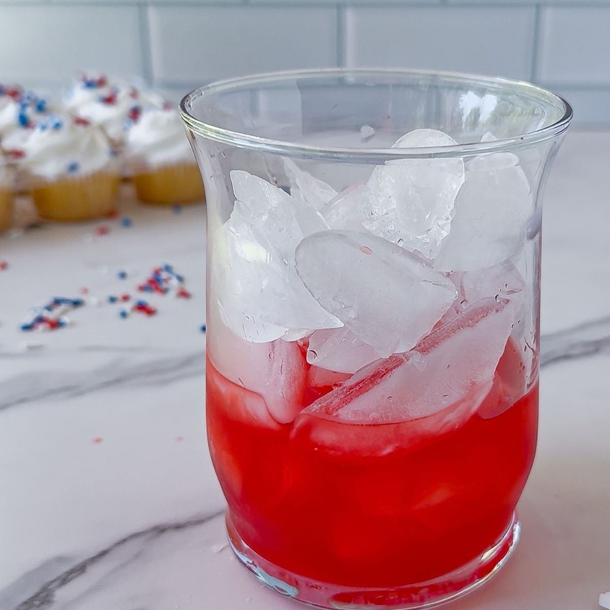 Add the red and ice.