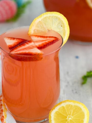 Glass of easter punch.