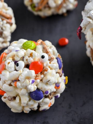 Halloween popcorn ball.