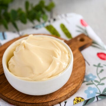 Bowl of honey butter.