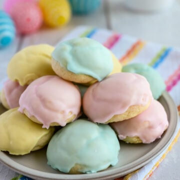 Plate of Italian Easter Cookies.