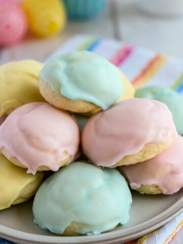 Plate of Italian Easter Cookies.