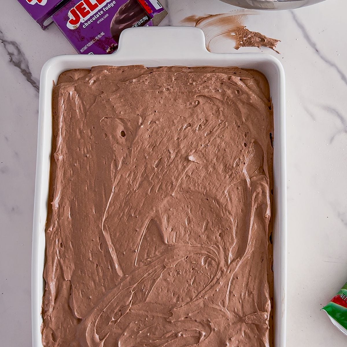Letting the pudding set.