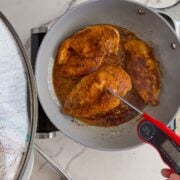 Cooking the southwest chicken.