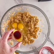 Creaming the wet ingredients.