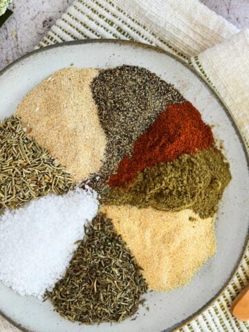 Ingredients used for turkey seasoning.