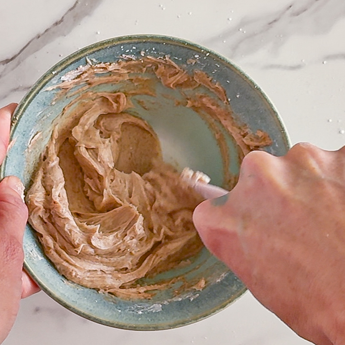 Mixing Texas Roadhouse butter.